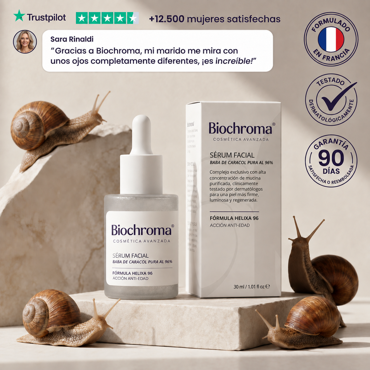 Sérum Facial de Baba de Caracol – 30 ml