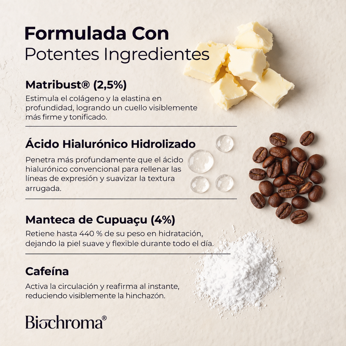Crema Reafirmante y Tensora para el Cuello Biochroma®
