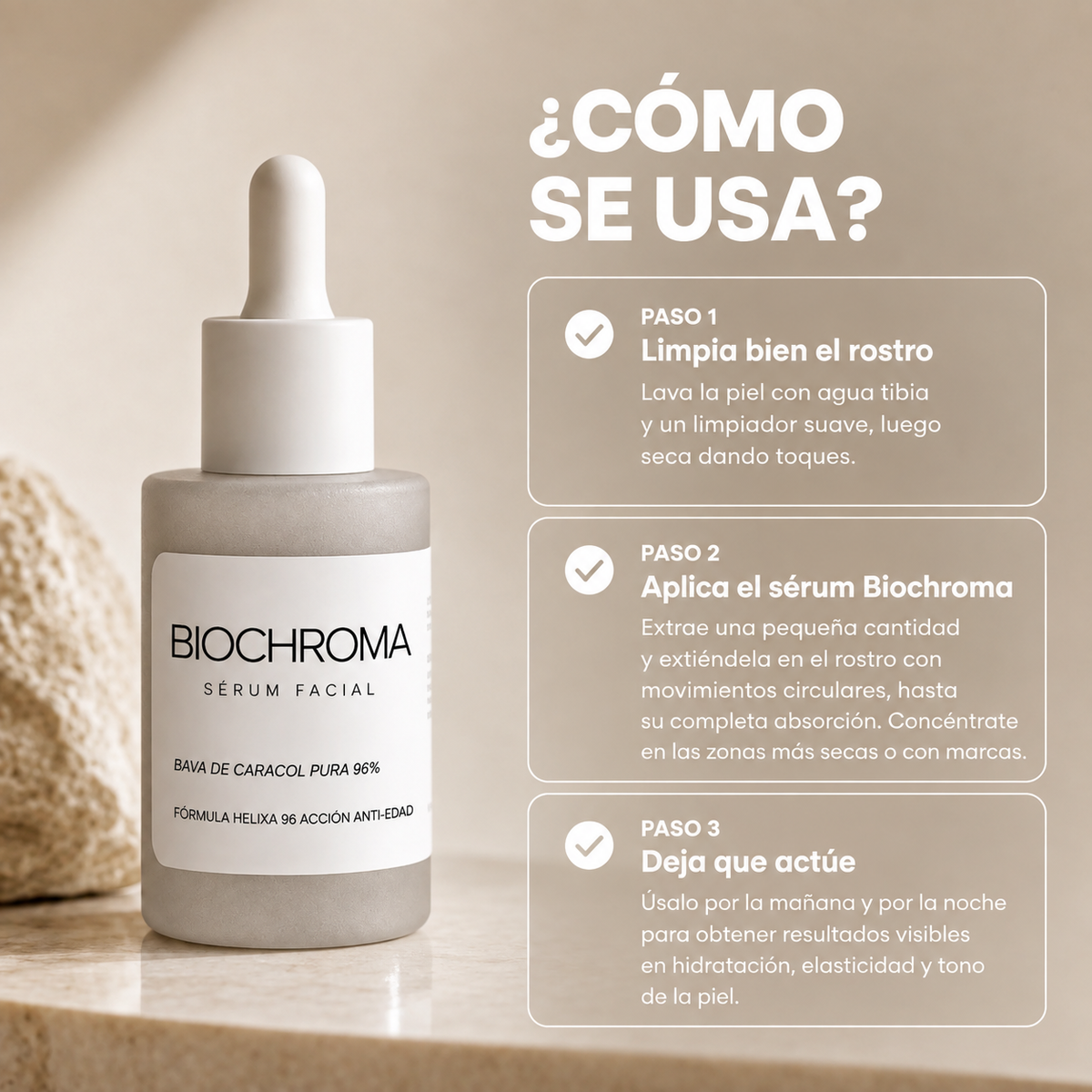 Sérum Facial de Baba de Caracol – 30 ml