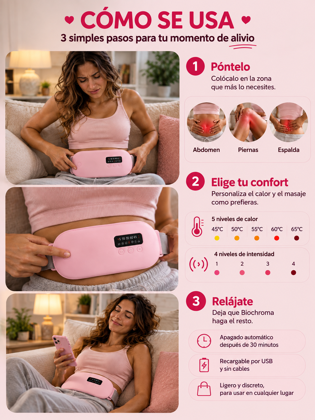 Biochroma® – a tu lado contra los dolores menstruales.